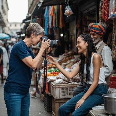 A floral designer meticulously arranging flowers in a workshop, showcasing creativity and hands-on work with various blooms